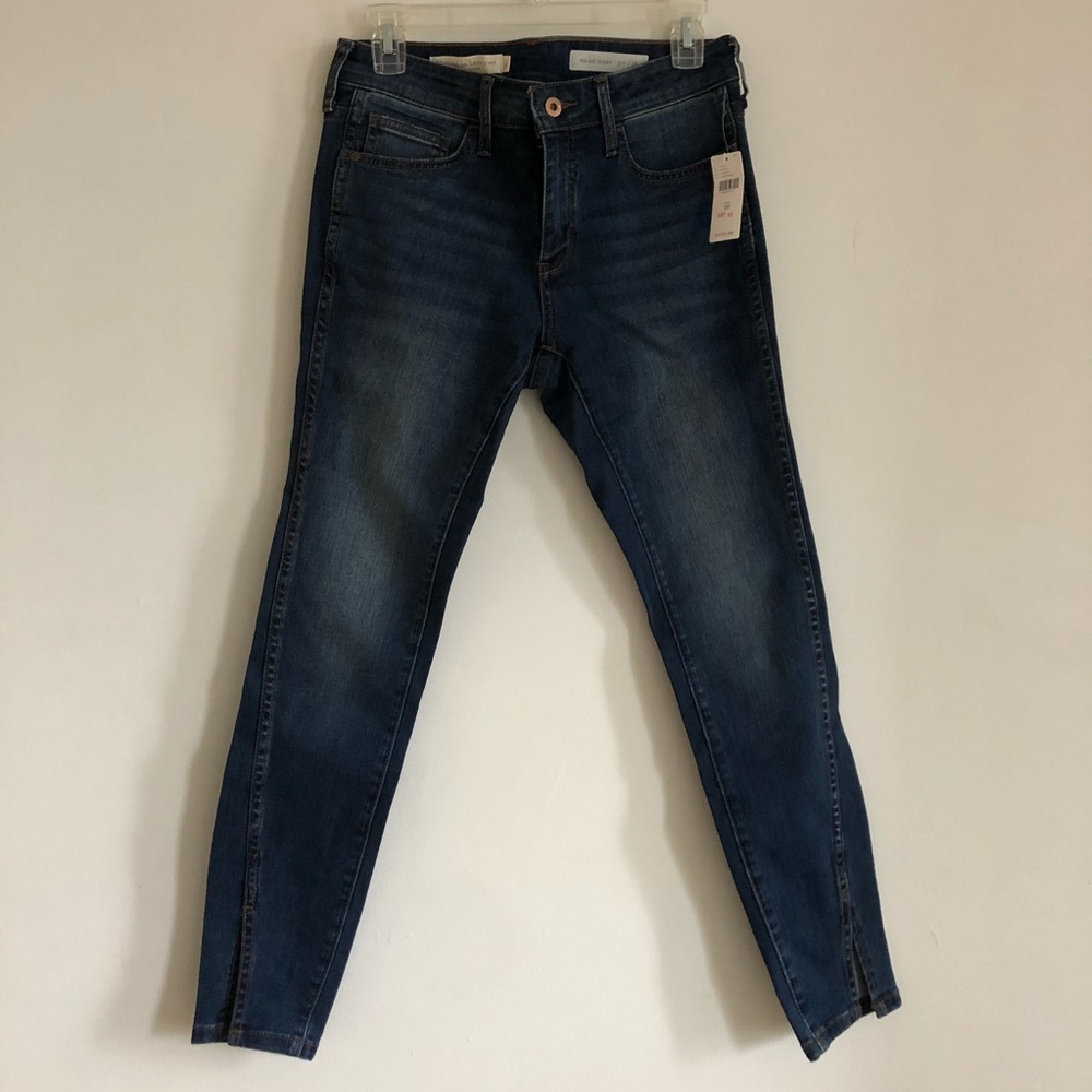 Anthropologie Mid-rise Skinny Jeans Split ankle